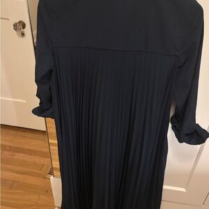 Zara Dark Blue Long Sleeve Dress or tunic with coop pleated back. Unusual cool